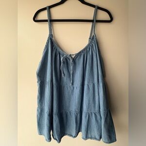 Old Navy Light Blue Denim Tank Top